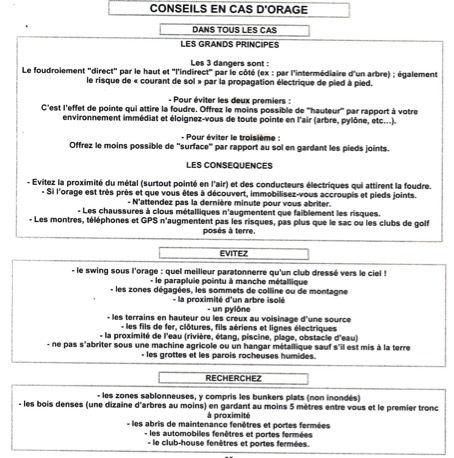 Conseil en cas d orage