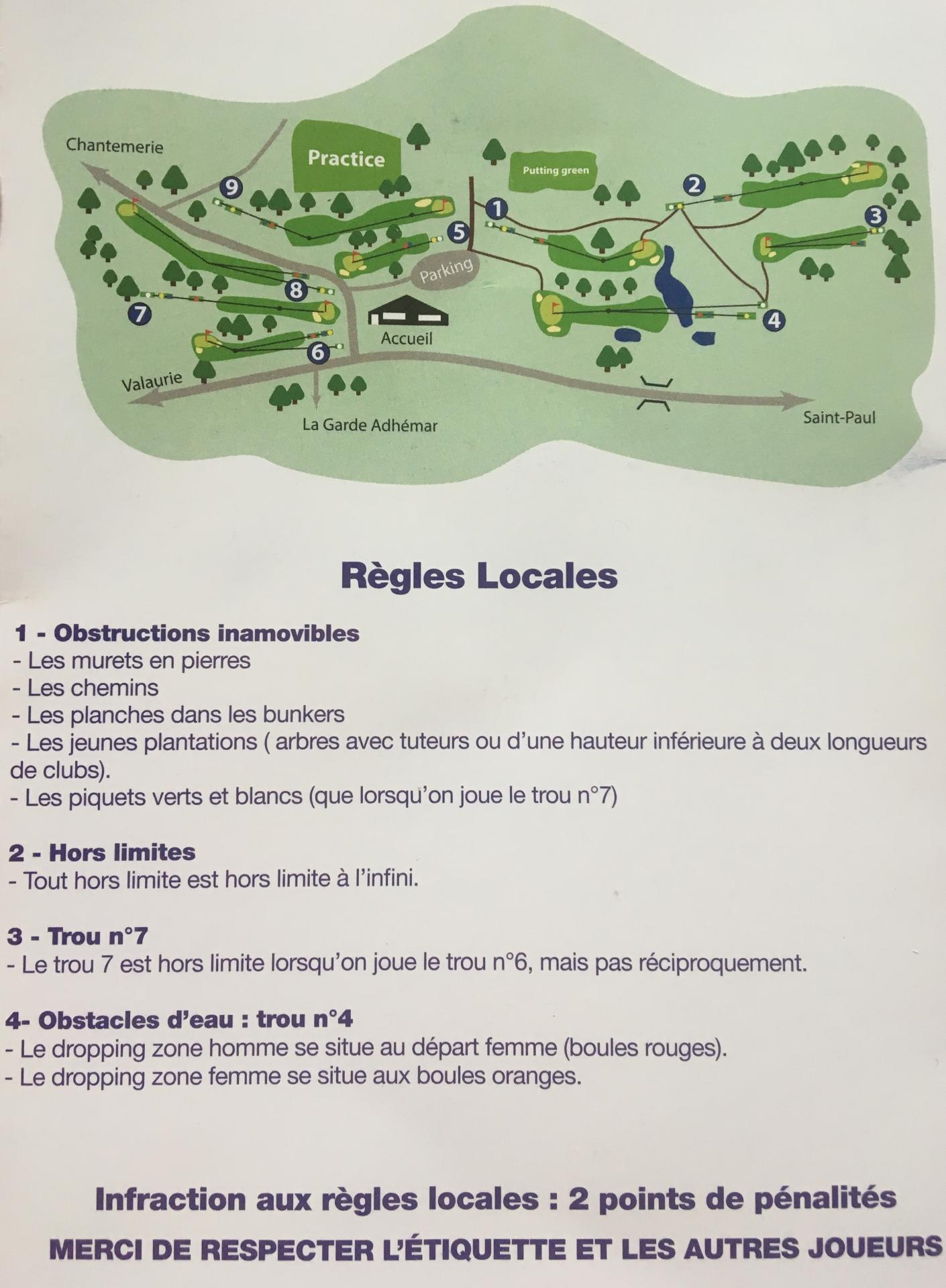 Clansayes Règles locales